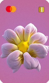 BondSphere Visa card with a floral design